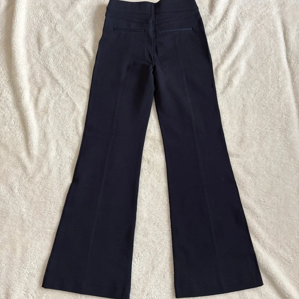 NWT SPANX PerfectFit Ponte Flare Pant Women's M Classic Navy Slimming Workwear - Picture 3 of 11